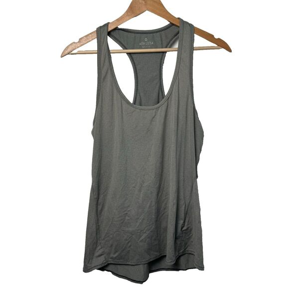Athleta Small Gray Racerback Tank Top - Picture 1 of 3